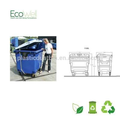 Flat Lid 4 Wheels Industrial Skip Bin