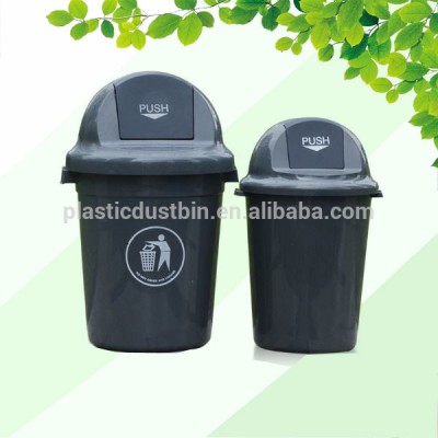 110L Outdoor Plastic Dustbin With Round Push Lid