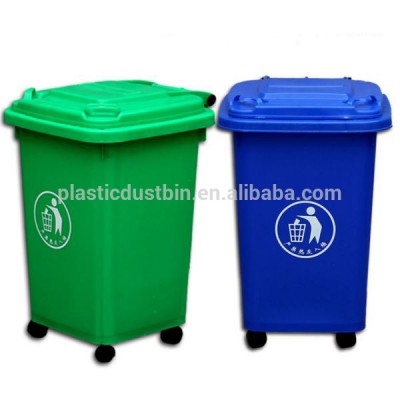 30L Plastic Dustbin Trash Bin With Wheels