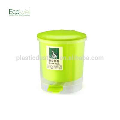 5 Liter Round Green Foot Pedal Dustbin