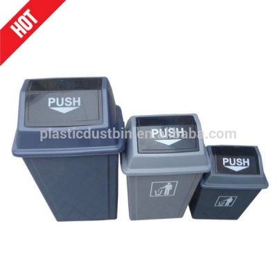 Household Push Cover Plastic Dustbin With Multiple Size