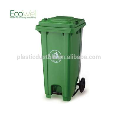 120Liter Plastic Pedal Bin With Wheels